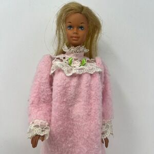 Vintage Barbie Malibu Doll 1966 Japan Twist And Turn Pink Nightgown Mattel